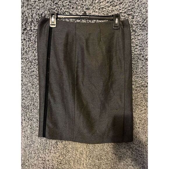 Nine & Co Women's Petite 8 Gray Pencil Skirt Knee Length - Picture 2 of 8